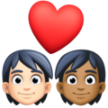 Couple With Heart Emoji Facebook