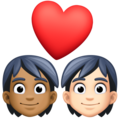 Couple With Heart Emoji Facebook
