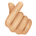 Hand With Index Finger And Thumb Crossed Emoji Facebook
