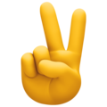 Victory Hand Emoji Facebook