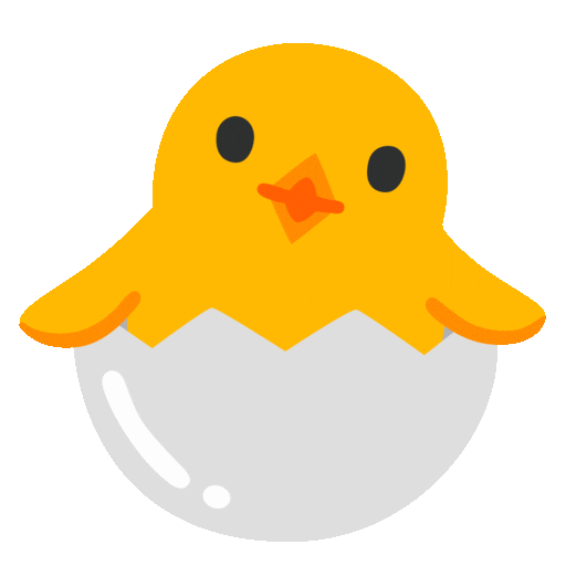 Hatching Chick Emoji Google-animated