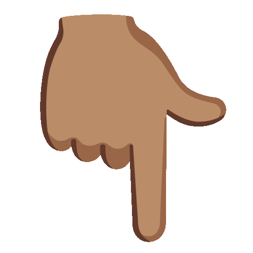 Backhand Index Pointing Down Emoji Google-animated