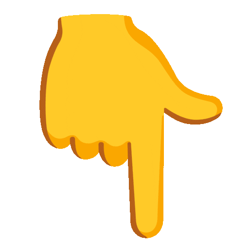 Backhand Index Pointing Down Emoji Google-animated