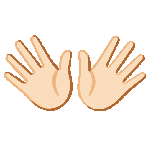 Open Hands Emoji Google-animated
