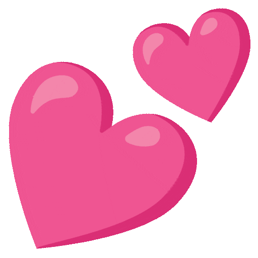Two Hearts Emoji Google-animated