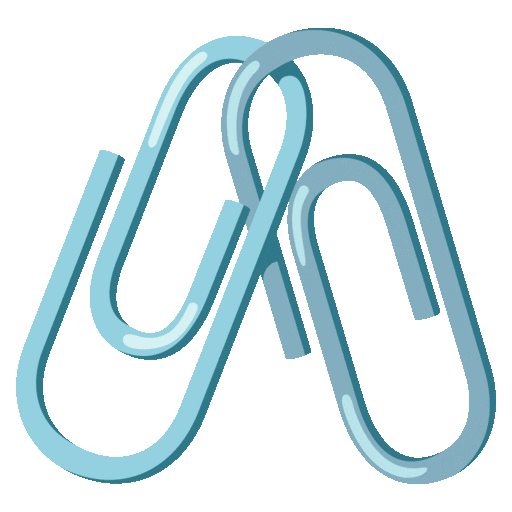 Linked Paperclips Emoji Google-animated