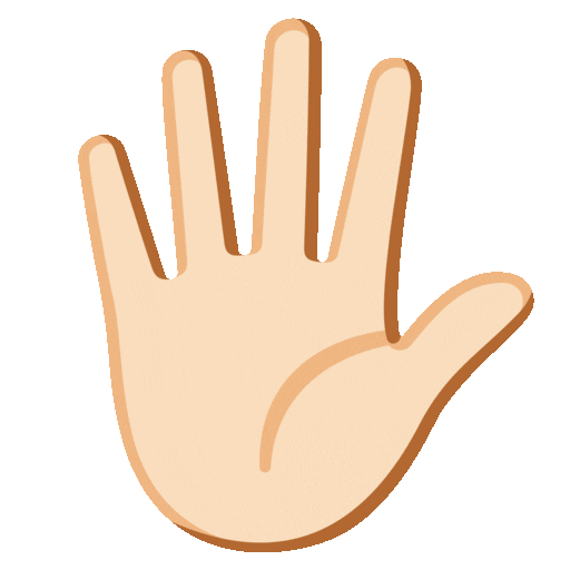 Hand With Fingers Splayed Emoji Google-animated