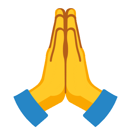 Folded Hands Emoji Google-animated