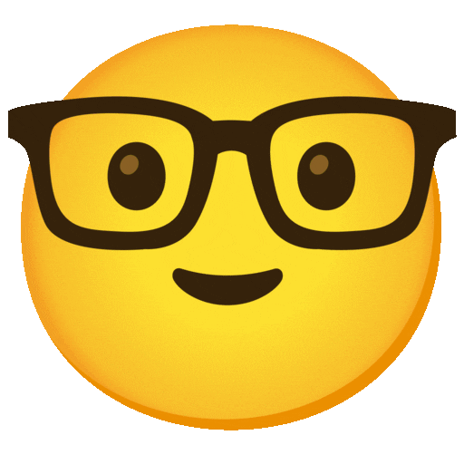 Nerd Face Emoji Google-animated