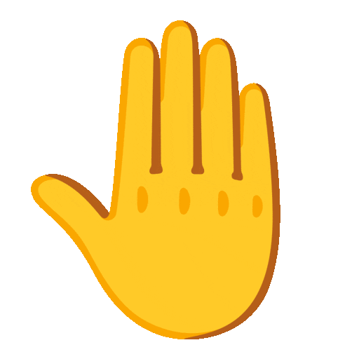 Raised Back Of Hand Emoji Google-animated