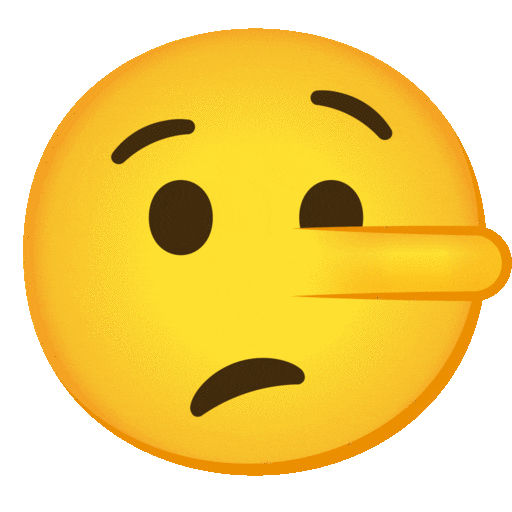 Lying Face Emoji Google-animated