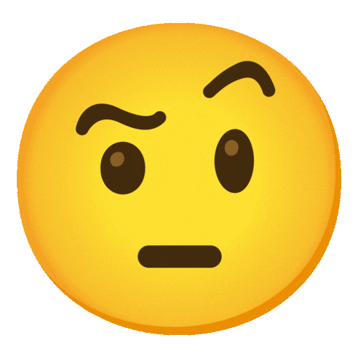 Face With Raised Eyebrow Emoji Google-animated