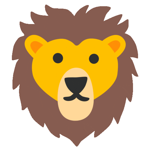 Lion Emoji Google-animated