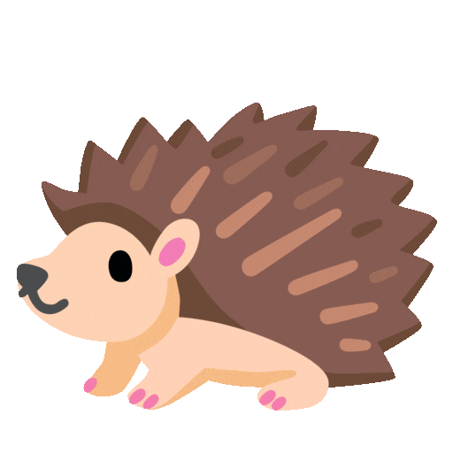 Hedgehog Emoji Google-animated
