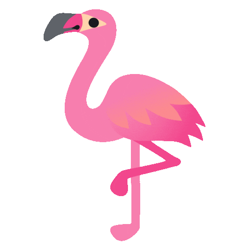Flamingo Emoji Google-animated