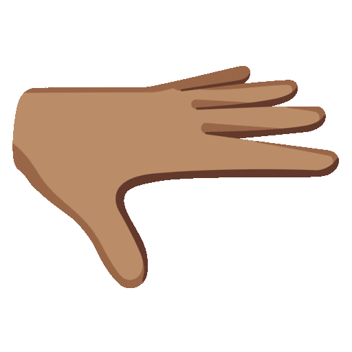 Palm Down Hand Emoji Google-animated
