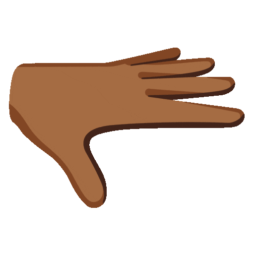 Palm Down Hand Emoji Google-animated
