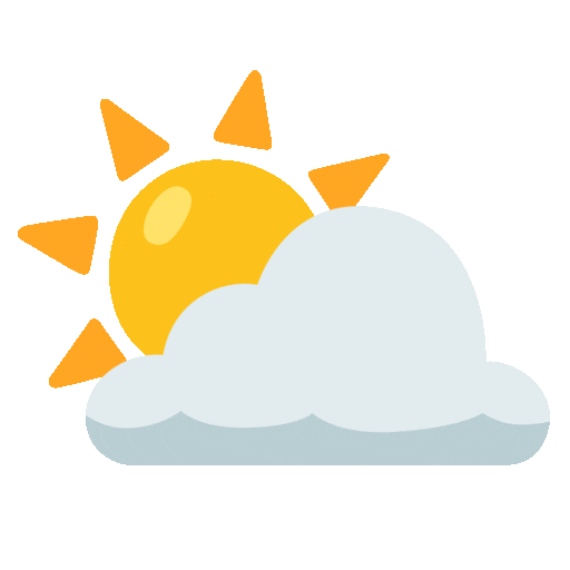 Sun Behind Cloud Emoji Google-animated