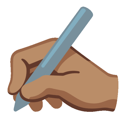 Writing Hand Emoji Google-animated