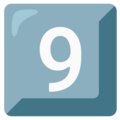 Keycap Digit Nine Emoji Google