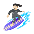 Woman Surfing Emoji Google