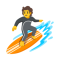 Person Surfing Emoji Google
