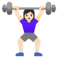 Woman Lifting Weights Emoji Google