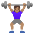 Woman Lifting Weights Emoji Google
