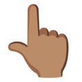Backhand Index Pointing Up Emoji Google