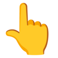 Backhand Index Pointing Up Emoji Google