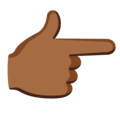 Backhand Index Pointing Right Emoji Google