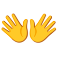 Open Hands Emoji Google