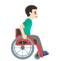 Man In Manual Wheelchair Facing Right Emoji Google
