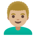 Man Curly Hair Emoji Google