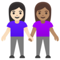 Women Holding Hands Emoji Google