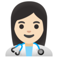Woman Health Worker Emoji Google