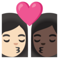 Kiss Woman Woman Emoji Google