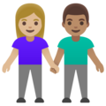 Woman And Man Holding Hands Emoji Google