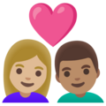 Couple With Heart Woman Man Emoji Google