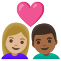 Couple With Heart Woman Man Emoji Google