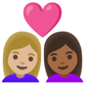 Couple With Heart Woman Woman Emoji Google