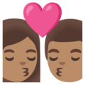 Kiss Woman Man Emoji Google