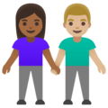 Woman And Man Holding Hands Emoji Google
