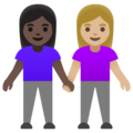 Women Holding Hands Emoji Google