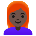 Woman Red Hair Emoji Google