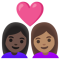 Couple With Heart Woman Woman Emoji Google