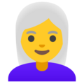 Woman White Hair Emoji Google