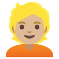 Person Blond Hair Emoji Google