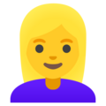 Woman Blond Hair Emoji Google