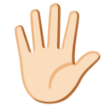 Hand With Fingers Splayed Emoji Google